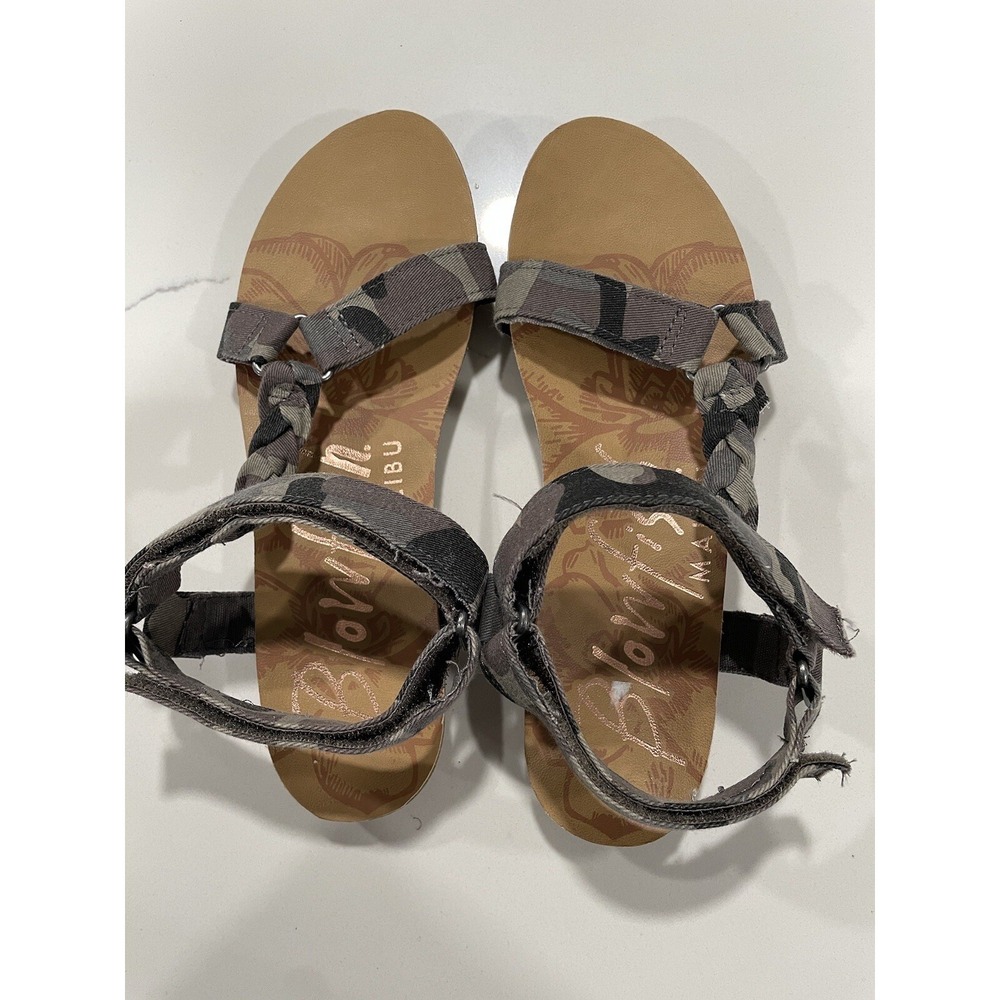 Blowfish Malibu Womens Camo Braid Sandals Size 6 SHD‎